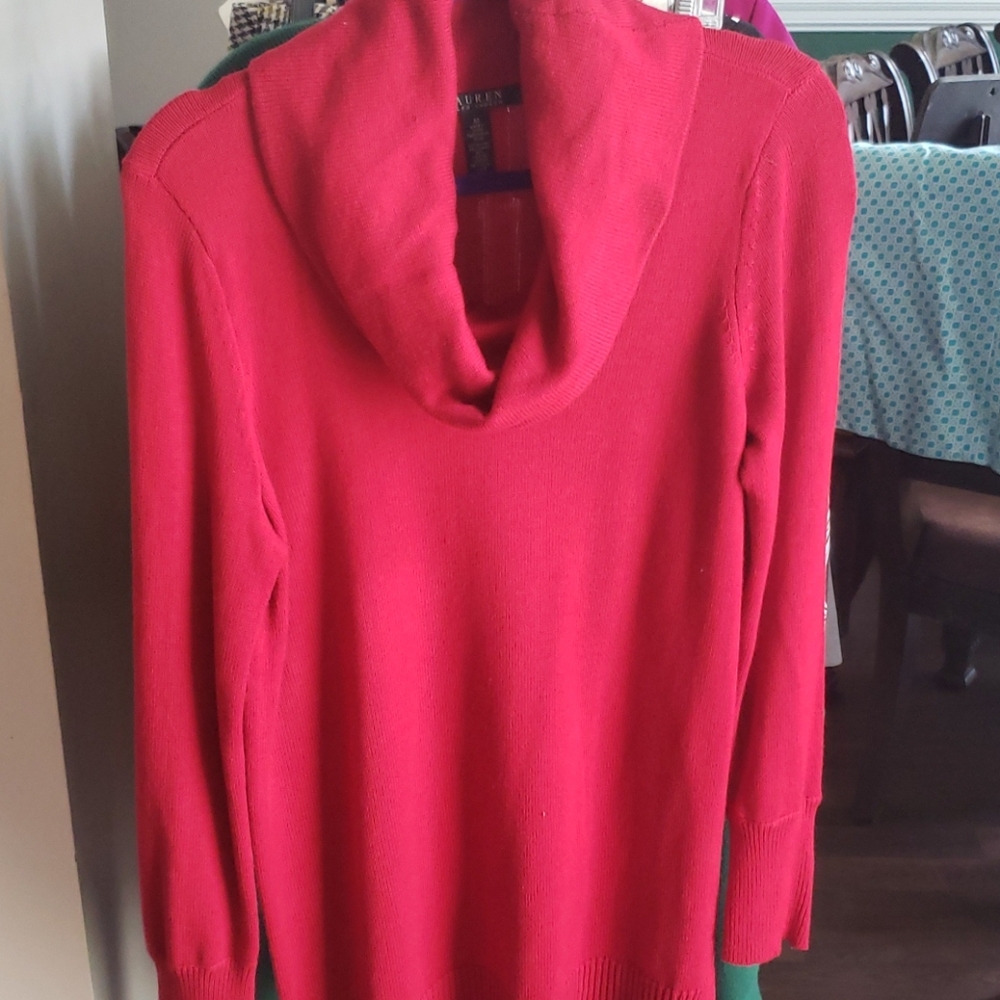 Knit red sweater